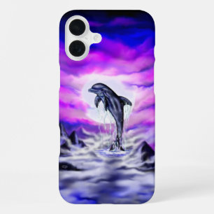 Moonlight Dolphin iPhone 16 Plus Hoesje