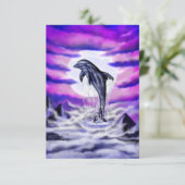 Moonlight Dolphin Kaart (Staand voorkant)