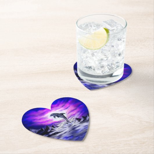 Moonlight Dolphin Kartonnen Onderzetters (Insitu)