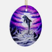 Moonlight Dolphin Keramisch Ornament (Rechts)