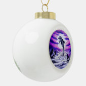 Moonlight Dolphin Keramische Bal Ornament (Links)