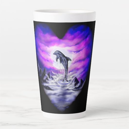 Moonlight Dolphin Latte Mok (Voorkant)