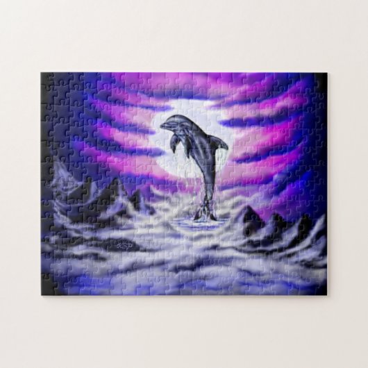 Moonlight Dolphin Legpuzzel (Horizontaal)