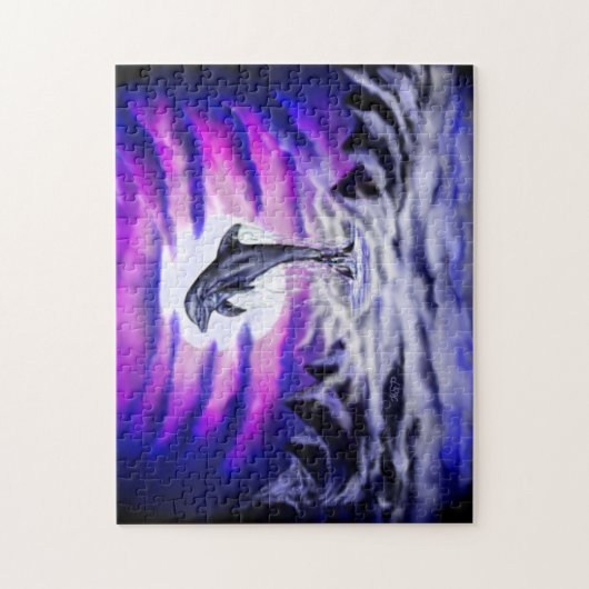 Moonlight Dolphin Legpuzzel (Verticaal)