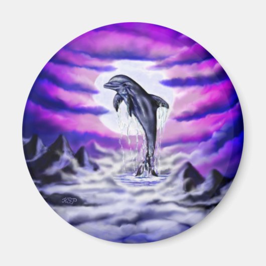 Moonlight Dolphin Magneet (Voorkant)