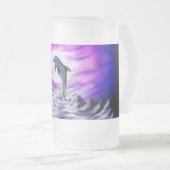 Moonlight Dolphin Matglas Bierpul (Voorkant rechts)