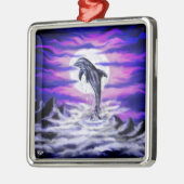 Moonlight Dolphin Metalen Ornament (Links)