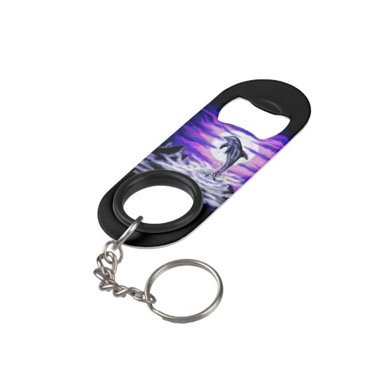 Moonlight Dolphin Mini Flessenopener (Achterkant Gekanteld)