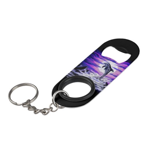 Moonlight Dolphin Mini Flessenopener (Voorkant Gekanteld)