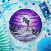 Moonlight Dolphin Papieren Bordje (Feest)