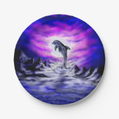 Moonlight Dolphin Papieren Bordje (Voorkant)