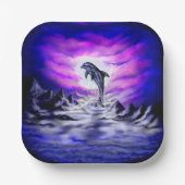 Moonlight Dolphin Papieren Bordje (Voorkant)