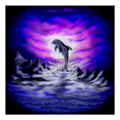 Moonlight Dolphin Perfect Poster (Voorkant)
