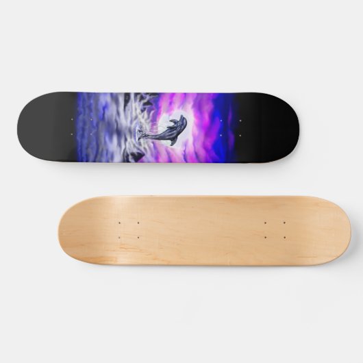 Moonlight Dolphin Persoonlijk Skateboard (Horizontaal)