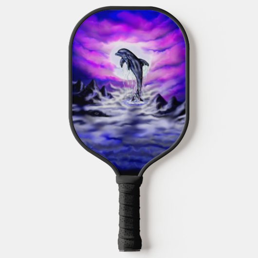 Moonlight Dolphin Pickleball Paddle (Voorkant)