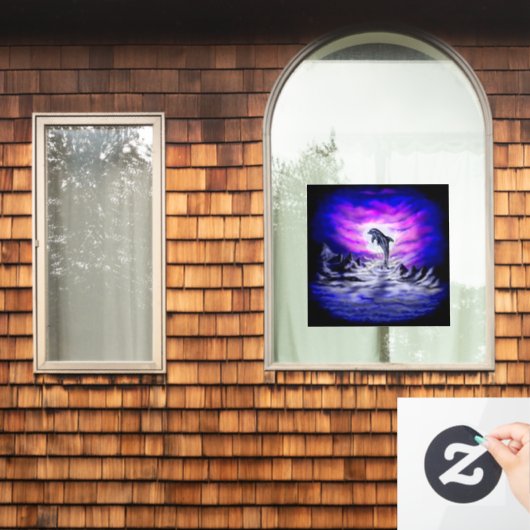 Moonlight Dolphin Raamsticker (Huis Raam)