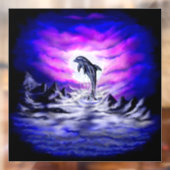 Moonlight Dolphin Raamsticker (Vel 2)