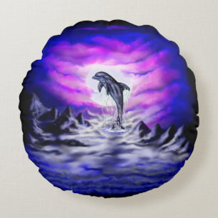 Moonlight Dolphin Rond Kussen