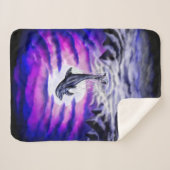 Moonlight Dolphin Sherpa Deken (Voorkant (horizontaal))
