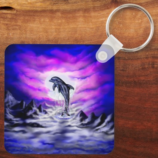 Moonlight Dolphin Sleutelhanger (Achterkant)