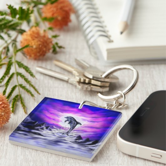 Moonlight Dolphin Sleutelhanger (Voorkant Rechts)