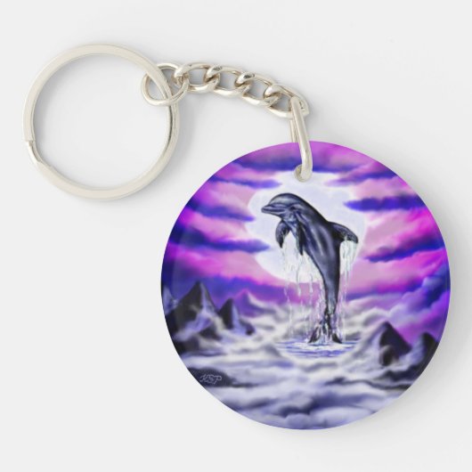 Moonlight Dolphin Sleutelhanger (Voorkant)