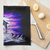 Moonlight Dolphin Theedoek (Quarter Fold)