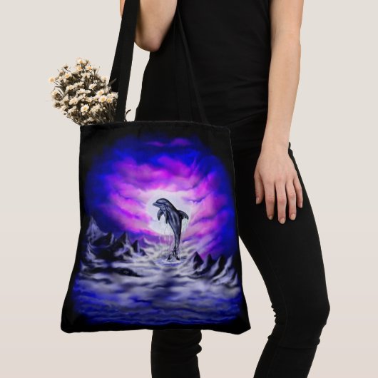 Moonlight Dolphin Tote Bag (Dichtbij)