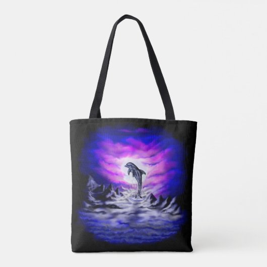 Moonlight Dolphin Tote Bag (Achterkant)
