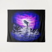 Moonlight Dolphin Wandkleed (Voorkant (horizontaal))