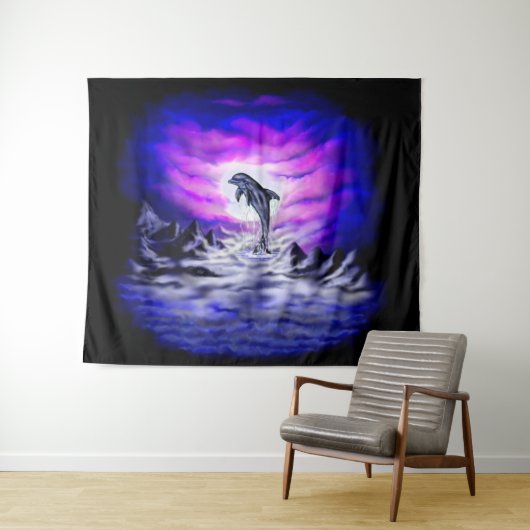 Moonlight Dolphin Wandkleed (In Situ (horizontaal))