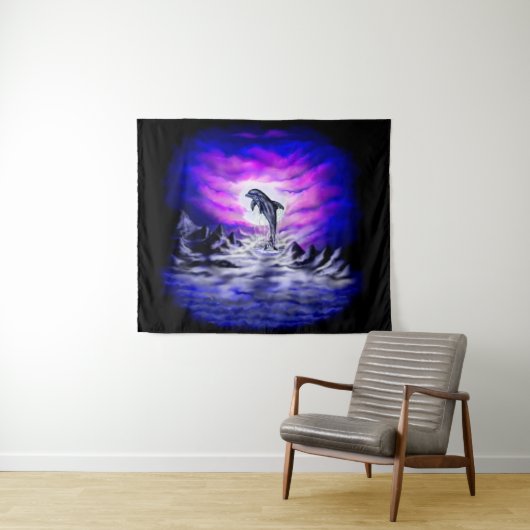 Moonlight Dolphin Wandkleed (In Situ (horizontaal))