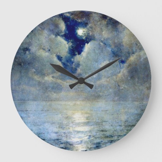 Moonlight door de wolken grote klok (Voorkant)