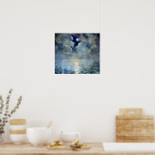 Moonlight door de wolken poster (Keuken)