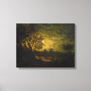 Moonlight (door Ralph Albert Blakelock) Canvas Afdruk