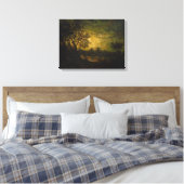 Moonlight (door Ralph Albert Blakelock) Canvas Afdruk (Insitu (Slaapkamer))