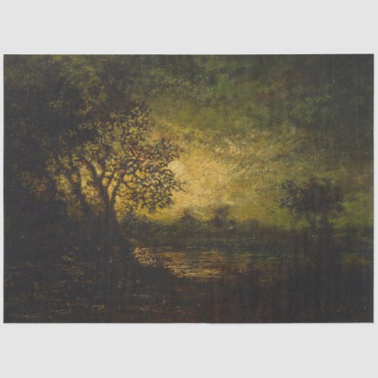 Moonlight (door Ralph Albert Blakelock) Tissuepapier (Voorkant)