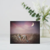 Moonlight Dream Fox Scene Briefkaart (Staand voorkant)