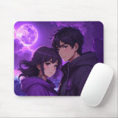 Moonlight Duo Anime Mousepad – Purple Night Editio Muismat (Met muis)