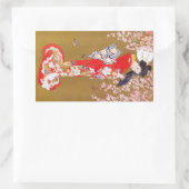Moonlight en Cherry Blossom Rechthoekige Sticker (Tas)