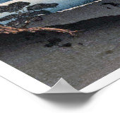 Moonlight en Lonely Shore, Hiroshige, Ukiyo-e Poster (Hoek)