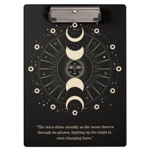 Moonlight en Starlit Night Fasen Klembord (Voorkant)