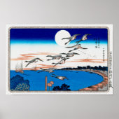 Moonlight en Wild Goose, Hiroshige, Ukiyo-e Poster (Voorkant)