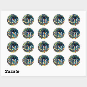 Moonlight Enchanment Het bos van de fee Ronde Sticker