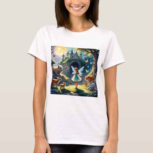 Moonlight Enchanment Het bos van de fee T-shirt (Voorkant)