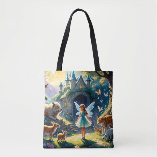 Moonlight Enchanment Het bos van de fee Tote Bag (Voorkant)