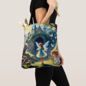 Moonlight Enchanment Het bos van de fee Tote Bag (Dichtbij)