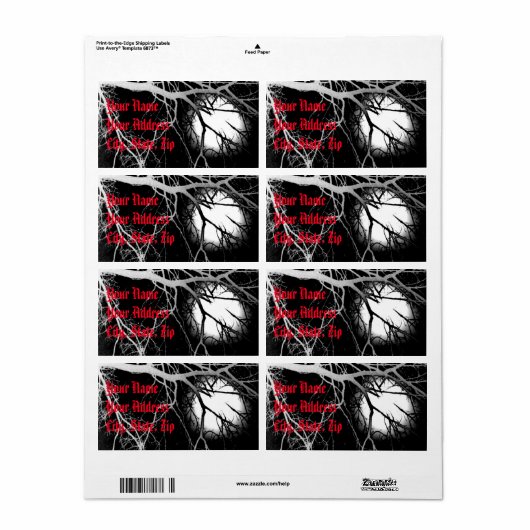 Moonlight Etiket (Full Sheet)