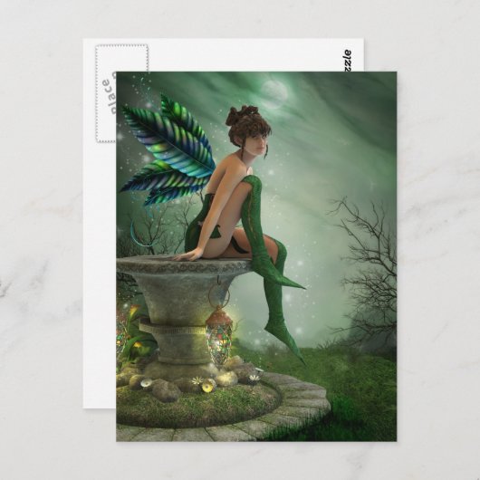 Moonlight Fairy Briefkaart (Voorkant / Achterkant)