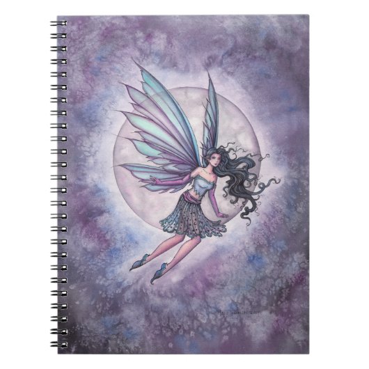 Moonlight Flight Fairy Fantasy Art Notitieboek (Voorkant)
